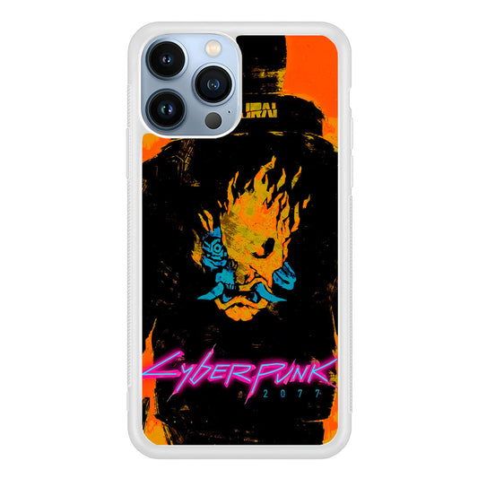 Cyberpunk Samurai Paint Art iPhone 14 Pro Case