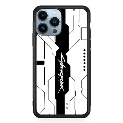 Cyberpunk White Pattern iPhone 15 Pro Case