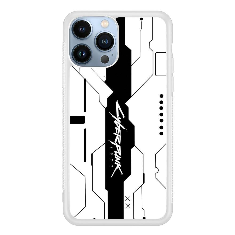 Cyberpunk White Pattern iPhone 15 Pro Case