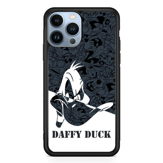 Daffy Duck Silhouette Of Pattern iPhone 14 Pro Case