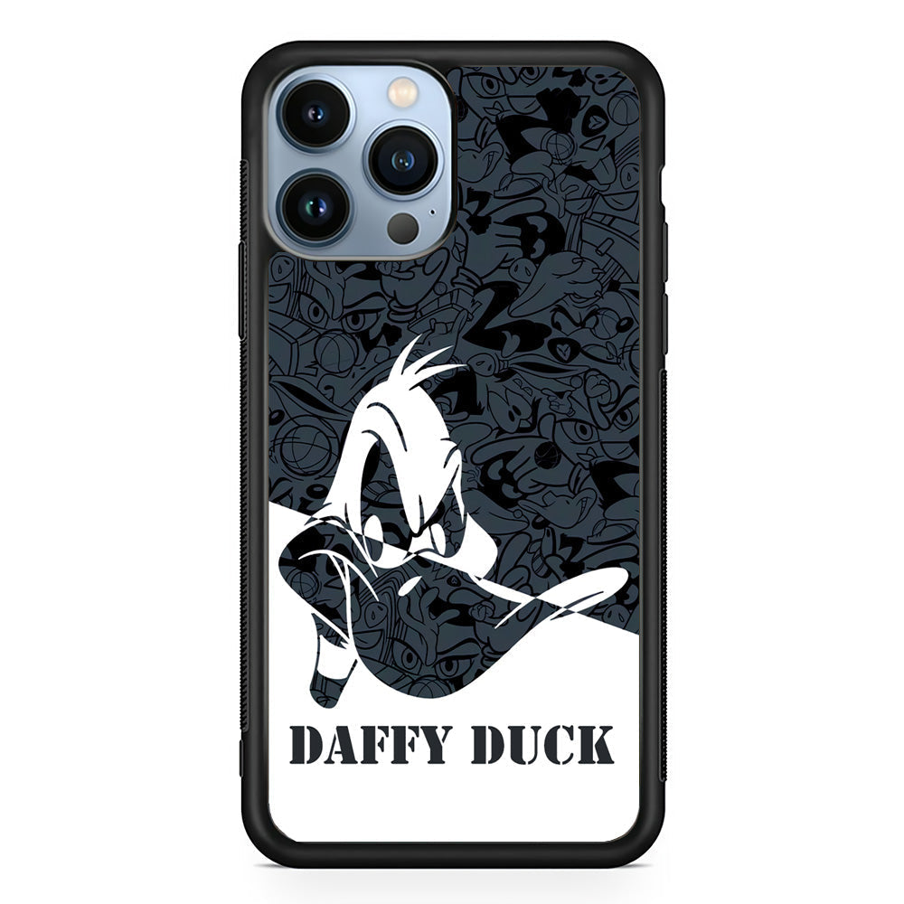 Daffy Duck Silhouette Of Pattern iPhone 15 Pro Max Case