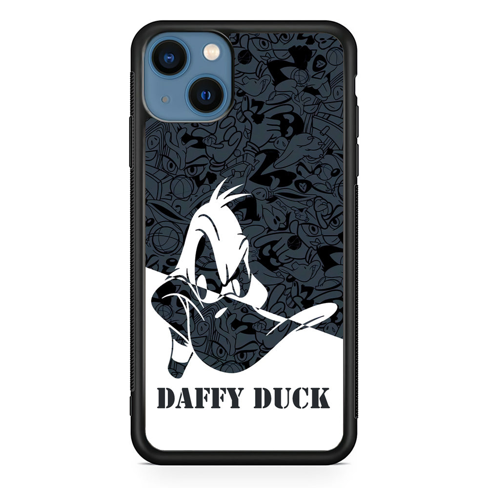 Daffy Duck Silhouette Of Pattern iPhone 15 Plus Case