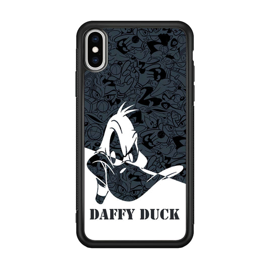 Daffy Duck Silhouette Of Pattern iPhone Xs Max Case