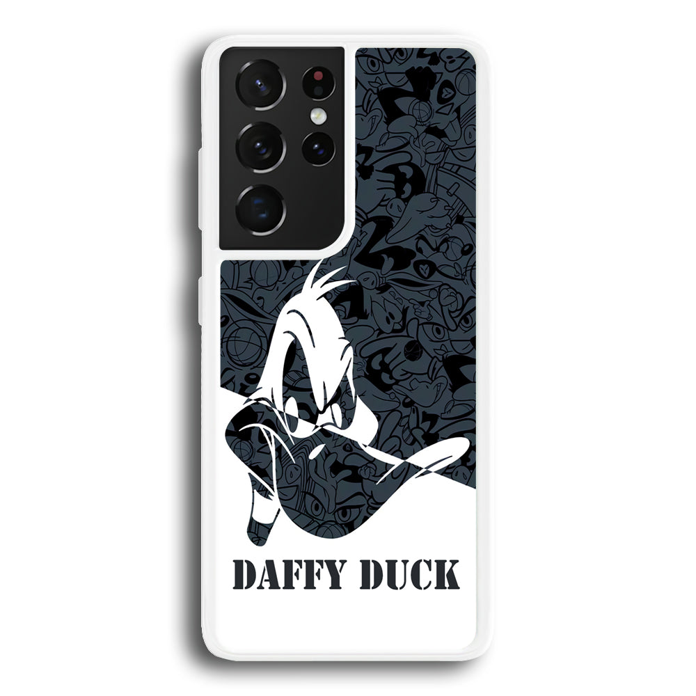 Daffy Duck Silhouette Of Pattern Samsung Galaxy S21 Ultra Case