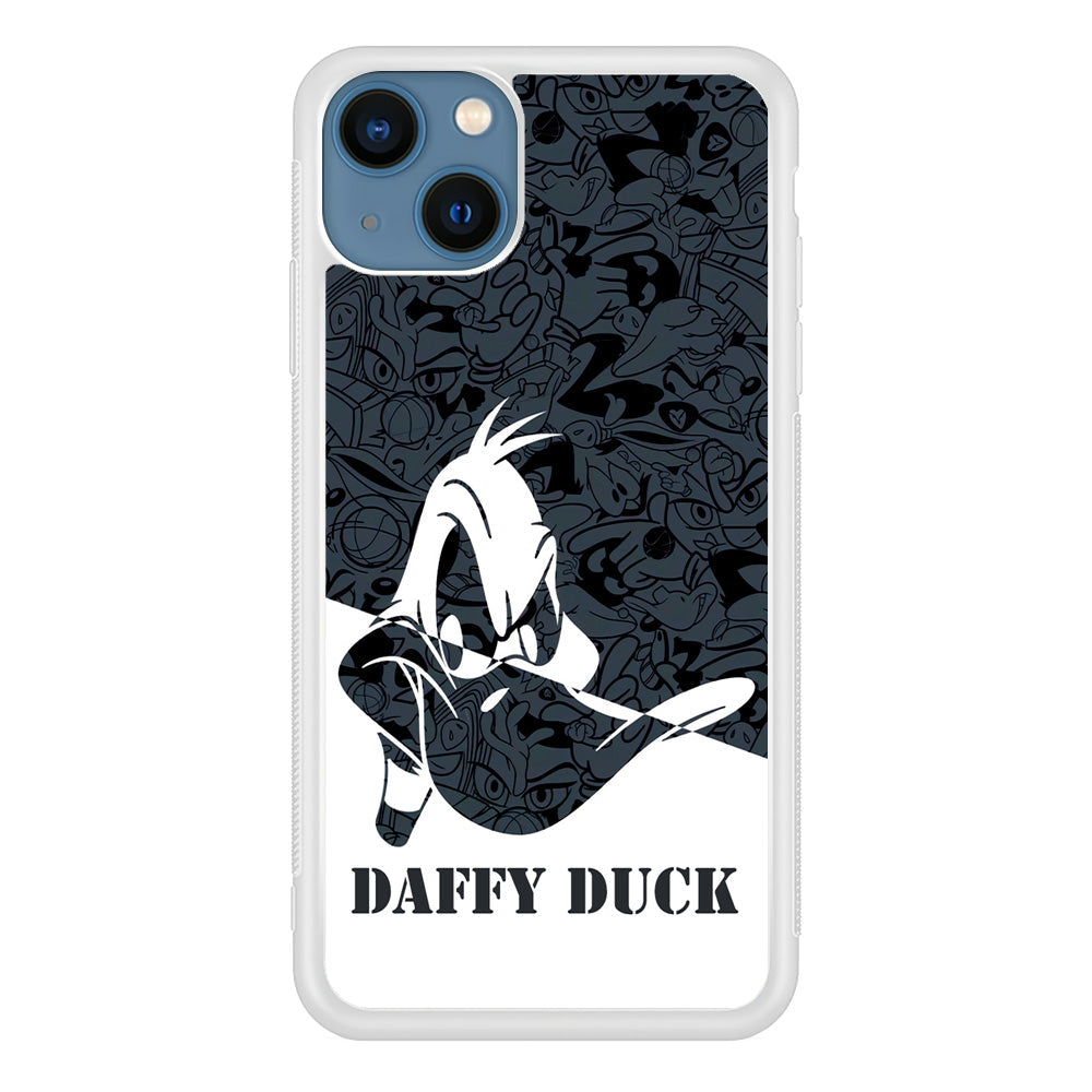 Daffy Duck Silhouette Of Pattern iPhone 15 Plus Case
