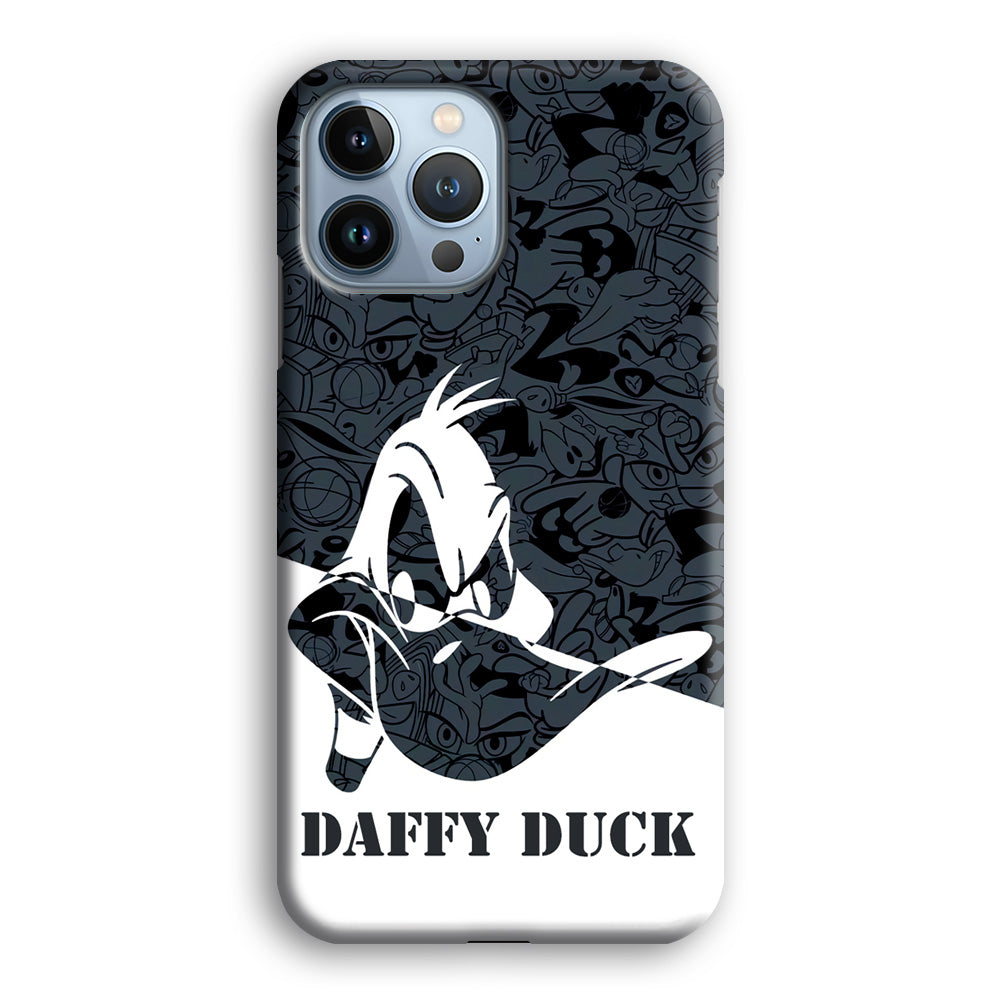 Daffy Duck Silhouette Of Pattern iPhone 15 Pro Case