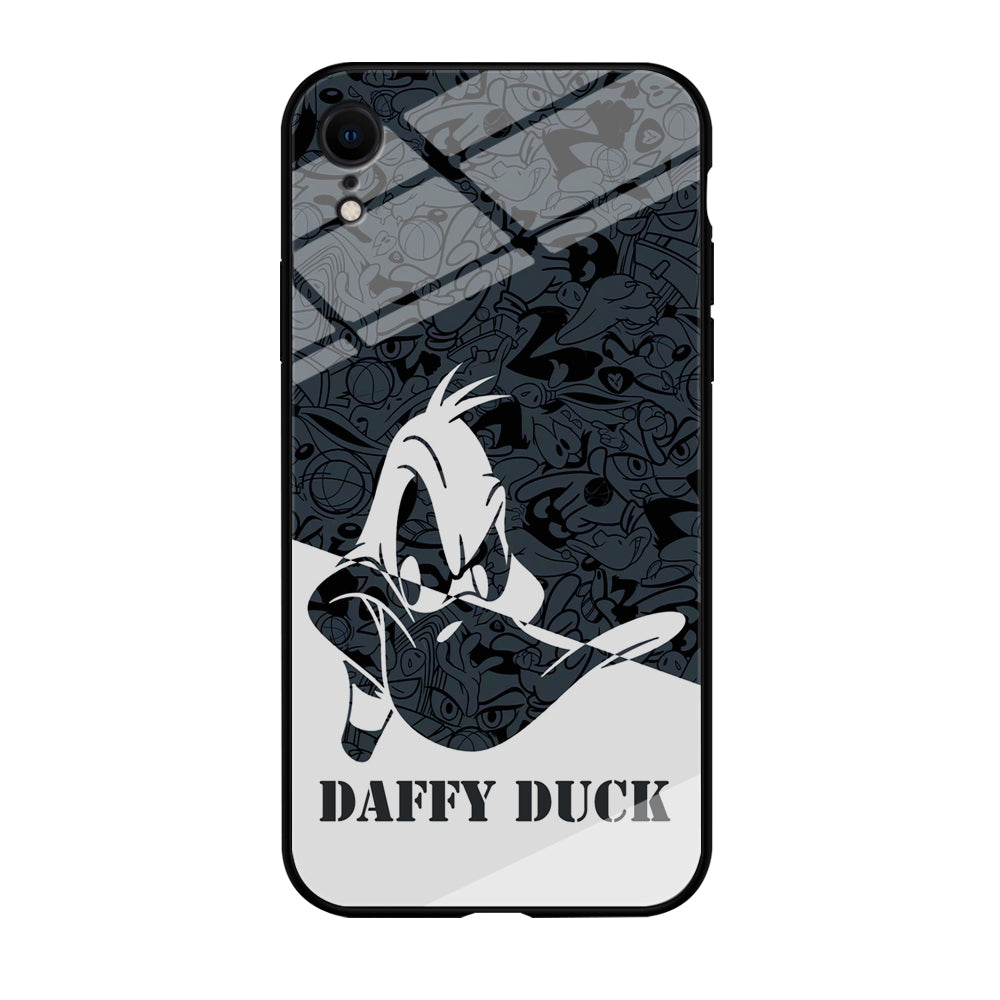 Daffy Duck Silhouette Of Pattern iPhone XR Case