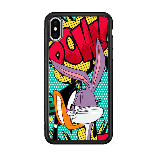 Daffy Duck Versus Bugs Bunny Battle iPhone Xs Max Case
