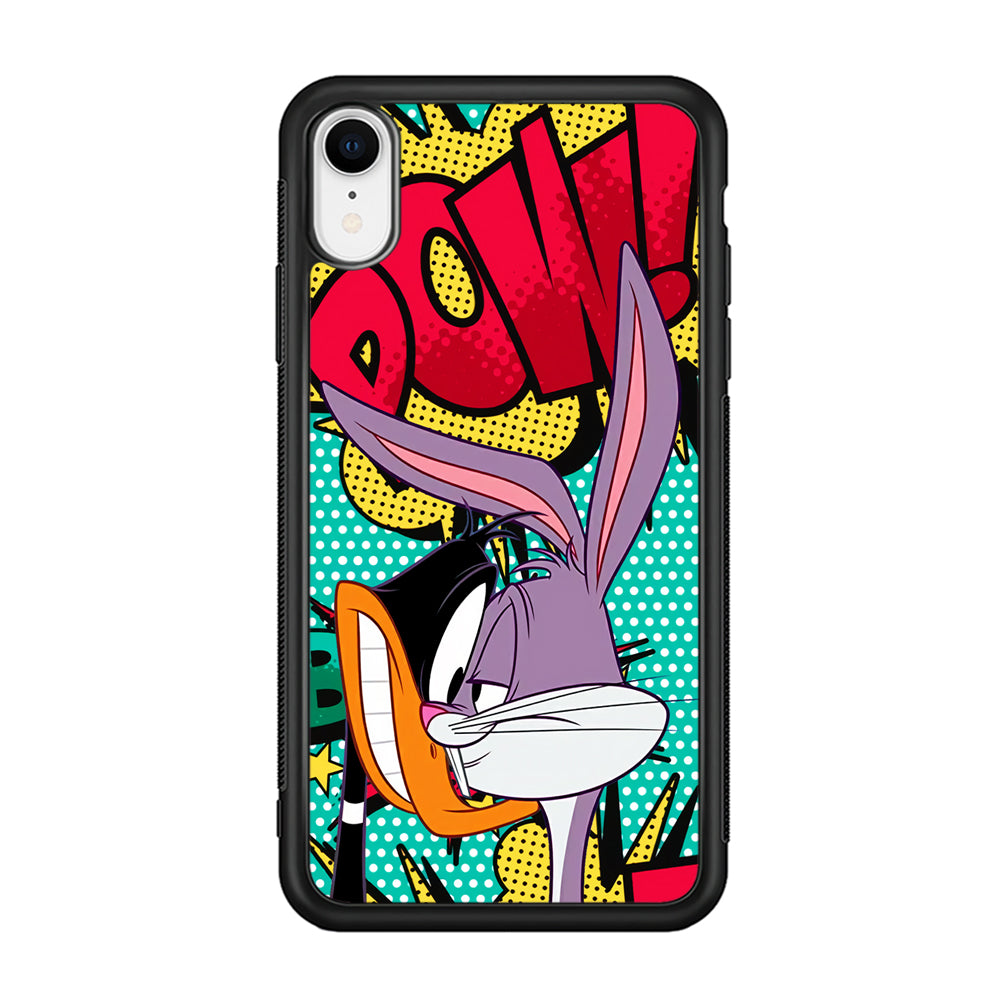 Daffy Duck Versus Bugs Bunny Battle iPhone XR Case