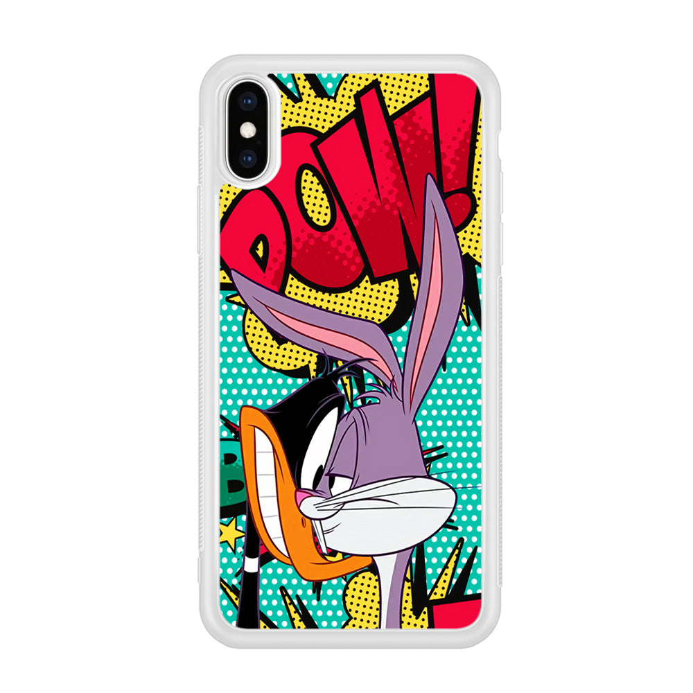 Daffy Duck Versus Bugs Bunny Battle iPhone Xs Max Case