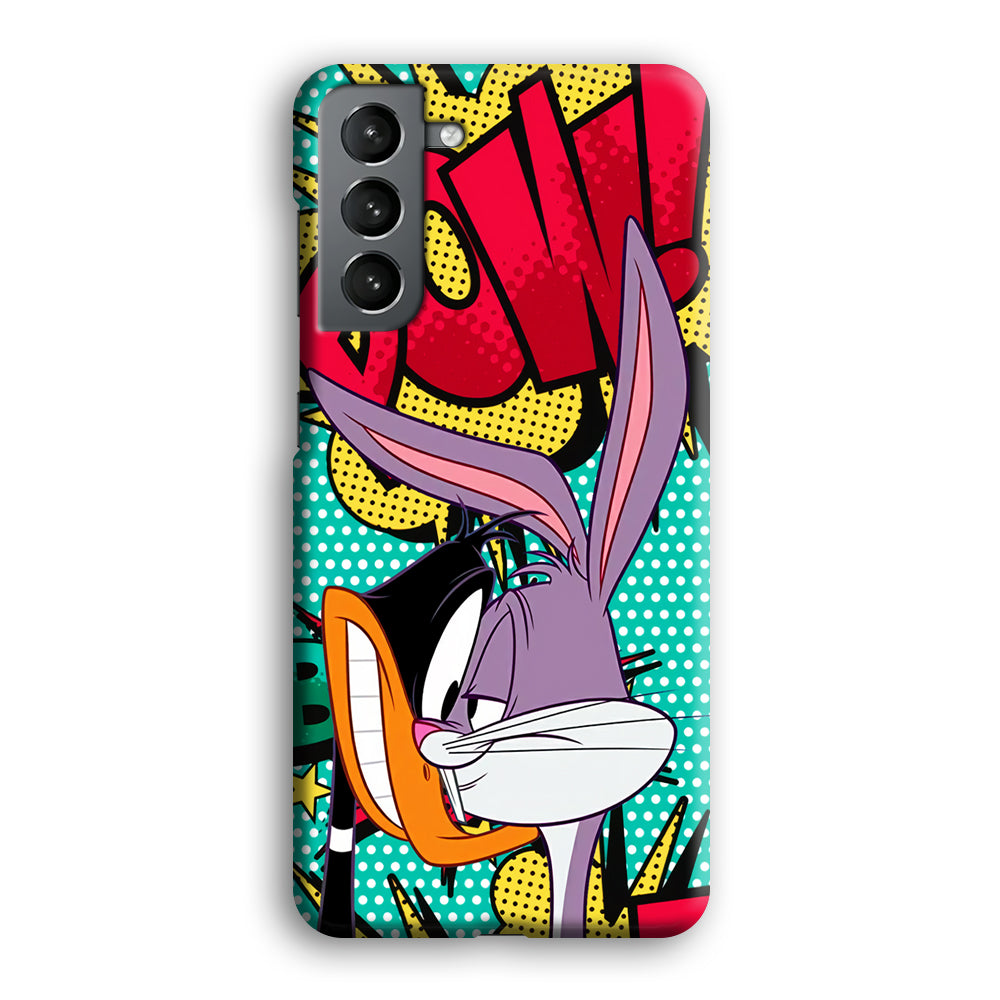 Daffy Duck Versus Bugs Bunny Battle Samsung Galaxy S21 Case