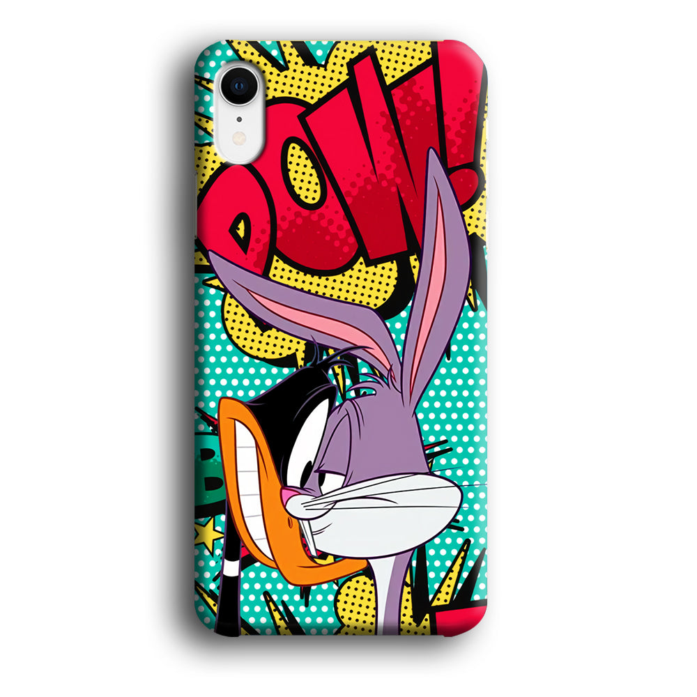 Daffy Duck Versus Bugs Bunny Battle iPhone XR Case