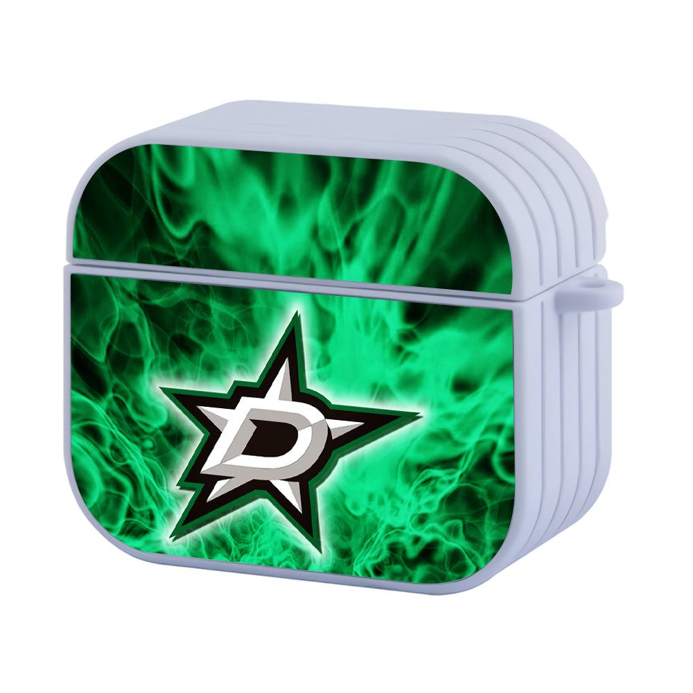 Dallas Stars Marble Green Hard Plastic Case Cover For Apple Airpods 3