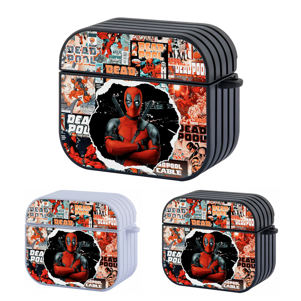 Deadpool Comic Hero Hard Plastic Case Cover For Apple Airpods 3