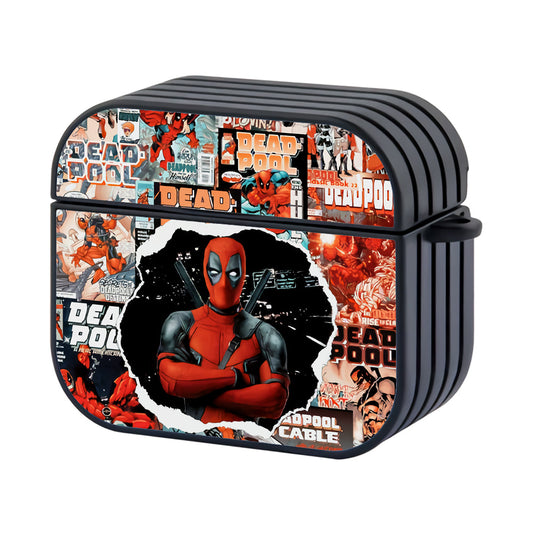 Deadpool Comic Hero Hard Plastic Case Cover For Apple Airpods 4 - Ezzystore