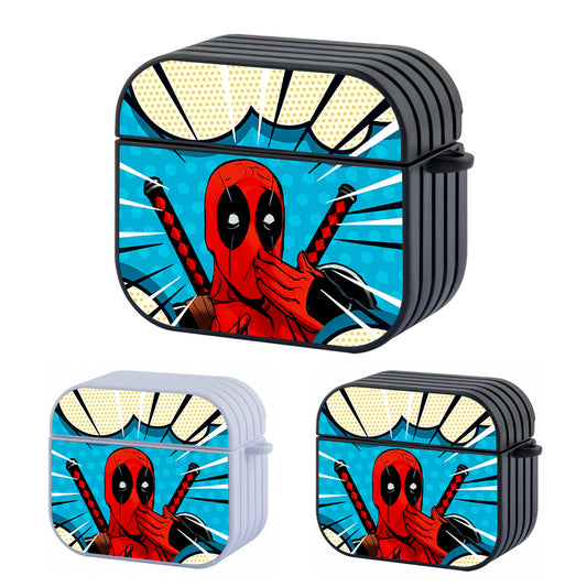 Deadpool Speechless Comic Hard Plastic Case Cover For Apple Airpods 3