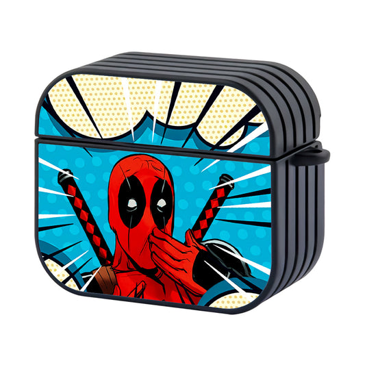 Deadpool Speechless Comic Hard Plastic Case Cover For Apple Airpods 4 - Ezzystore