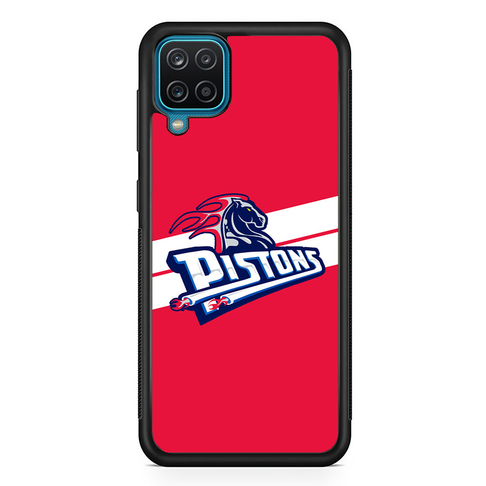 Detroit Pistons White Stripe Samsung Galaxy A12 Case
