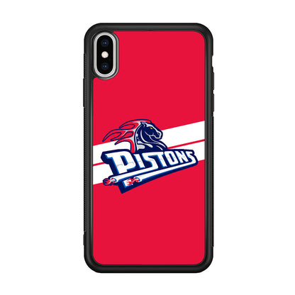 Detroit Pistons White Stripe iPhone Xs Max Case