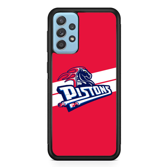 Detroit Pistons White Stripe Samsung Galaxy A72 Case