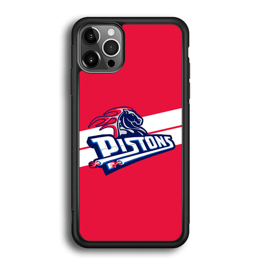 Detroit Pistons White Stripe iPhone 12 Pro Max Case