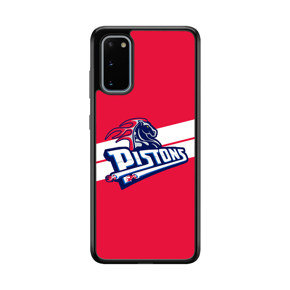 Detroit Pistons White Stripe Samsung Galaxy S20 Case