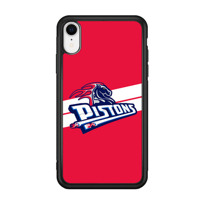 Detroit Pistons White Stripe iPhone XR Case