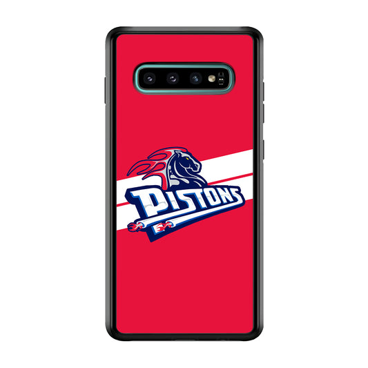 Detroit Pistons White Stripe Samsung Galaxy S10 Plus Case