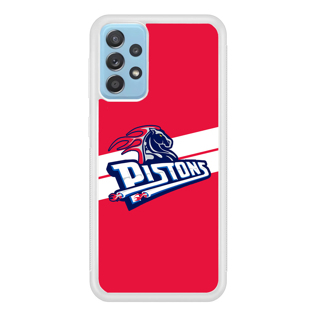 Detroit Pistons White Stripe Samsung Galaxy A52 Case