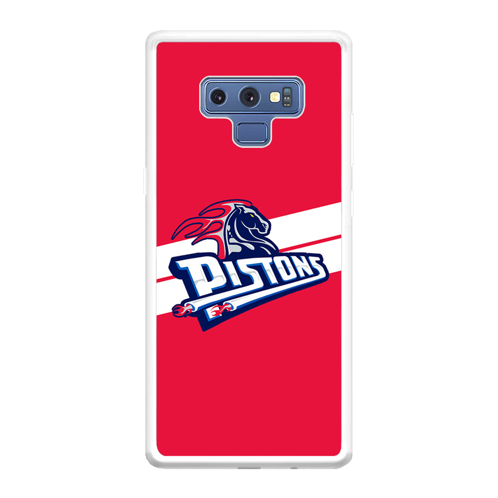 Detroit Pistons White Stripe Samsung Galaxy Note 9 Case