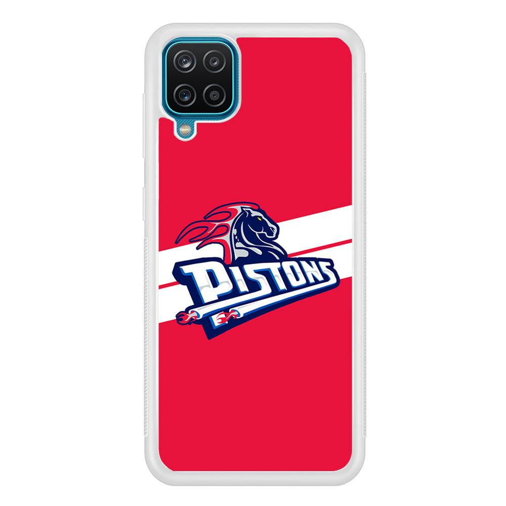 Detroit Pistons White Stripe Samsung Galaxy A12 Case