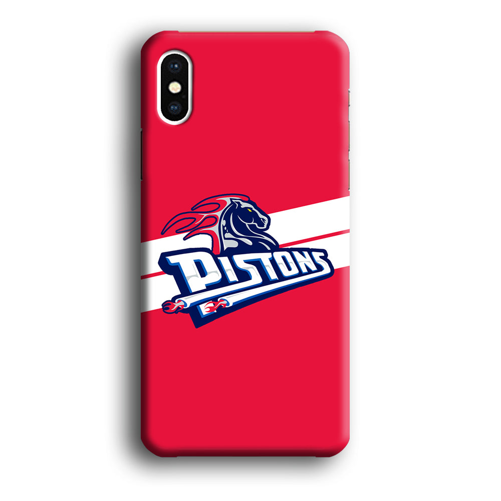 Detroit Pistons White Stripe iPhone Xs Max Case