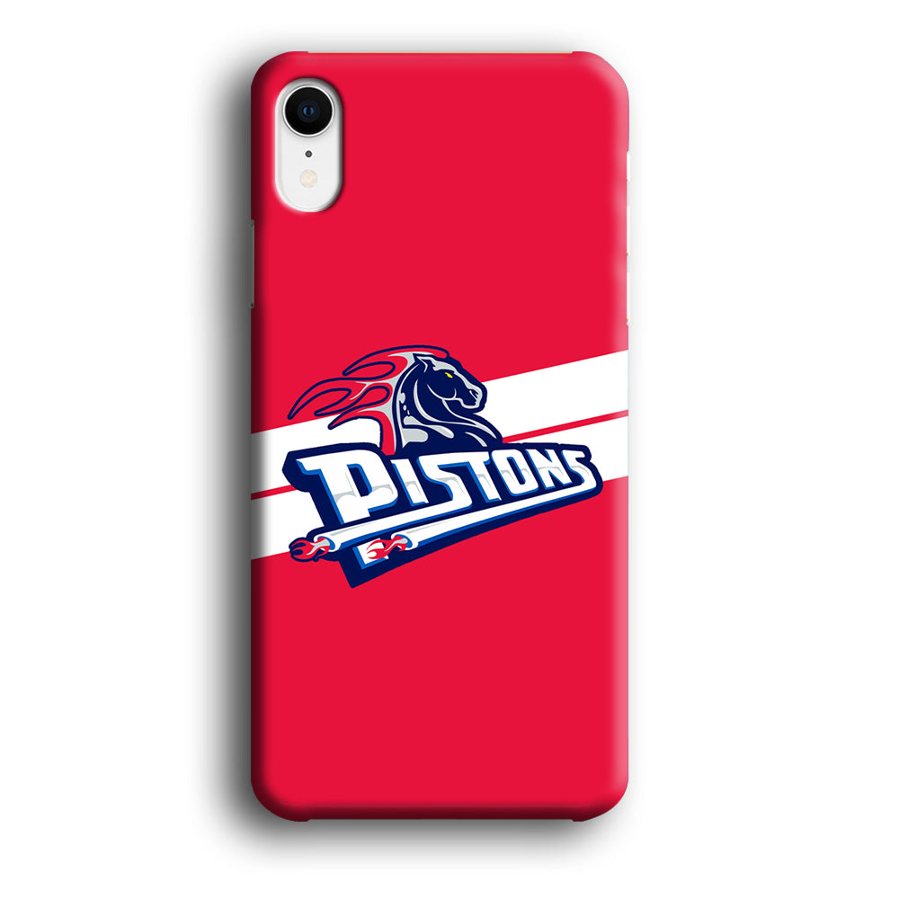 Detroit Pistons White Stripe iPhone XR Case