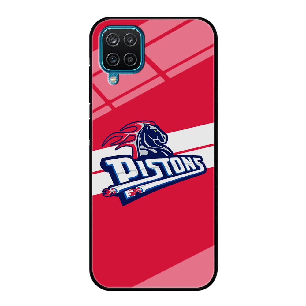 Detroit Pistons White Stripe Samsung Galaxy A12 Case