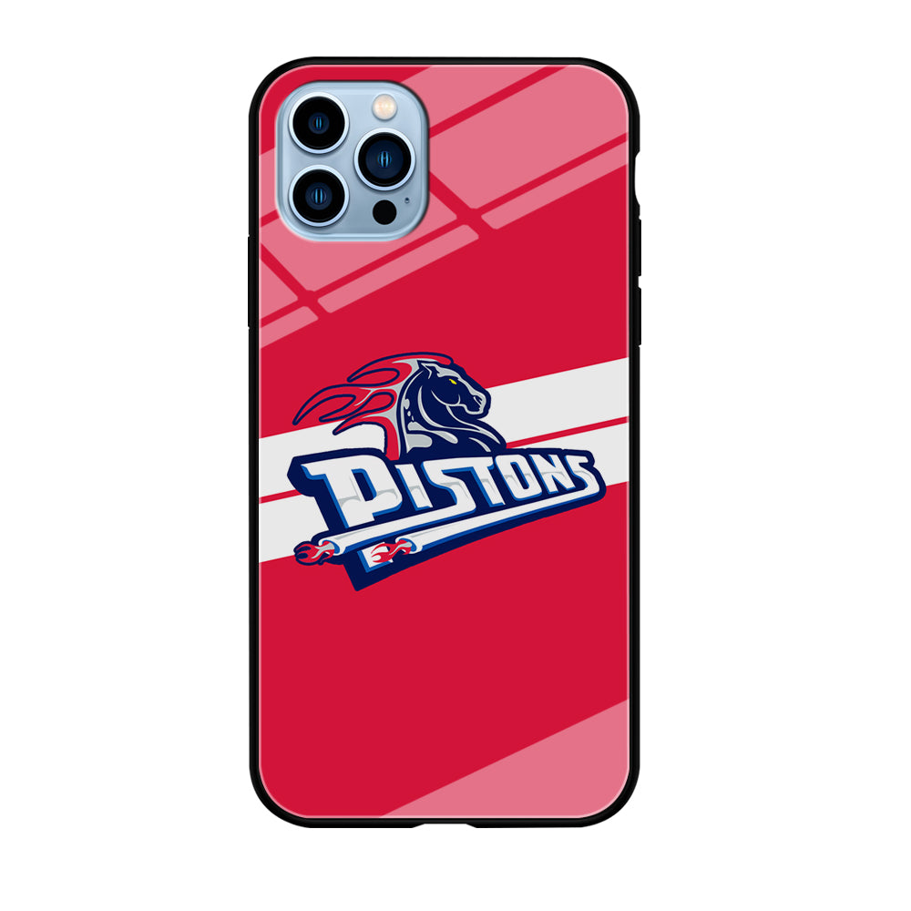 Detroit Pistons White Stripe iPhone 12 Pro Max Case