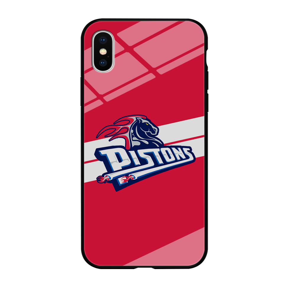 Detroit Pistons White Stripe iPhone Xs Max Case