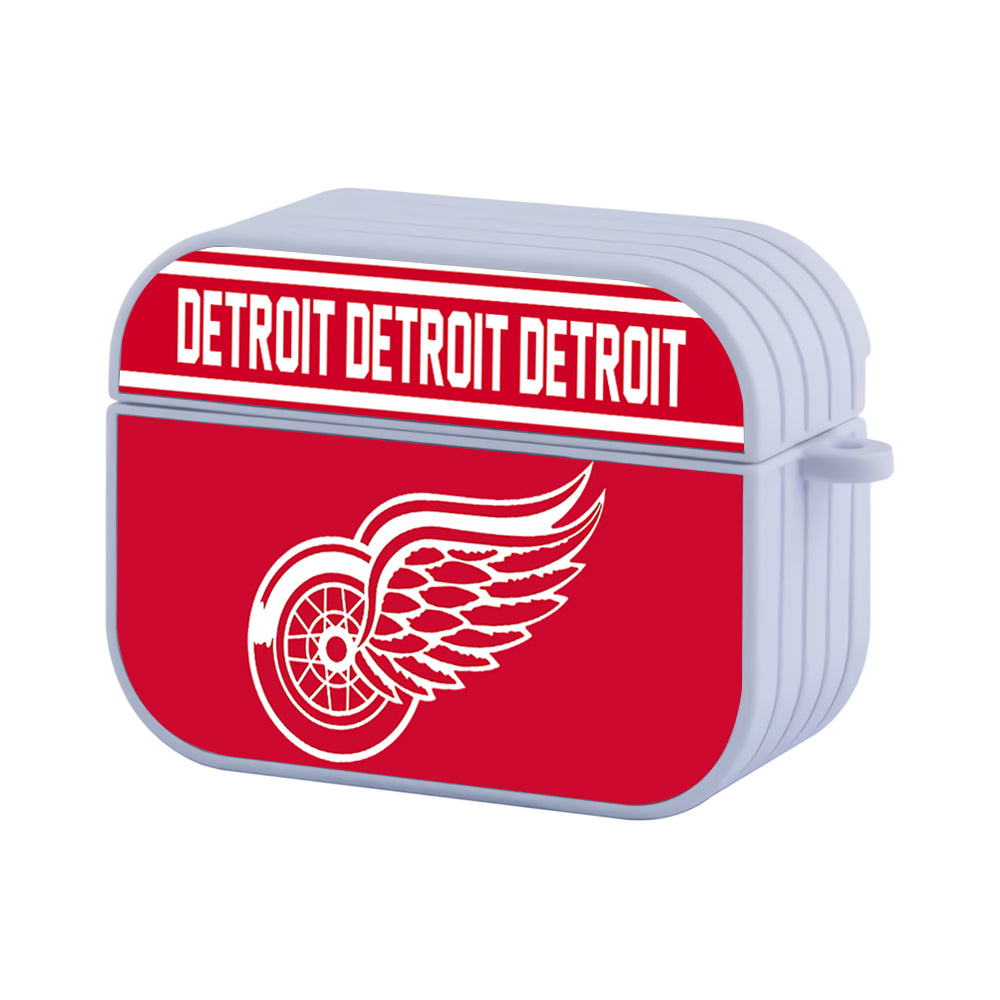 Detroit Red Wings NHL Team Hard Plastic Case Cover For Apple Airpods Pro