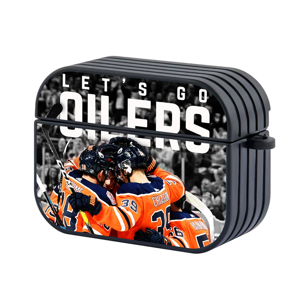 Edmonton Oilers Squad Hard Plastic Case Cover For Apple Airpods Pro