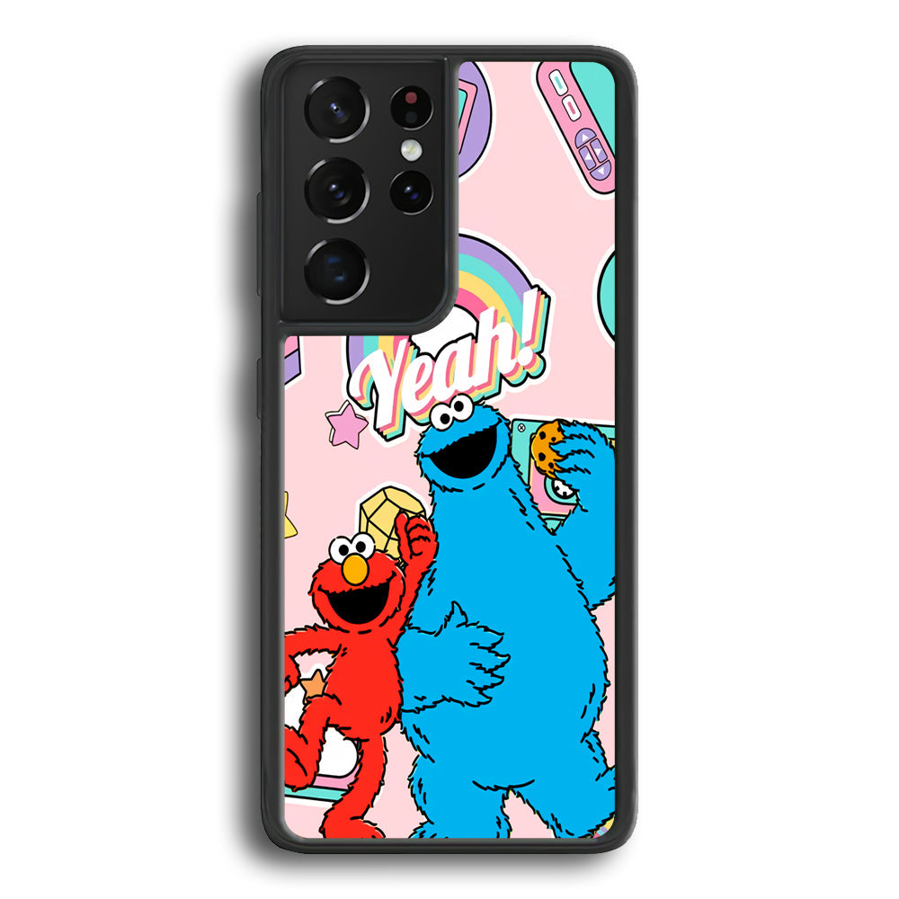 Elmo And Cookie Vintage Style Samsung Galaxy S24 Ultra Case - Ezzystore