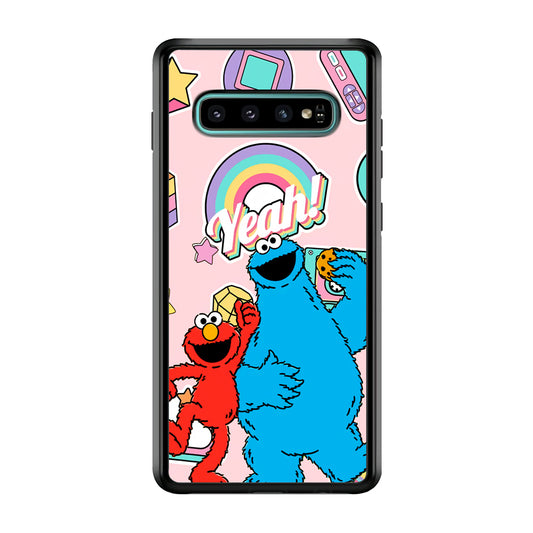 Elmo And Cookie Vintage Style Samsung Galaxy S10 Plus Case