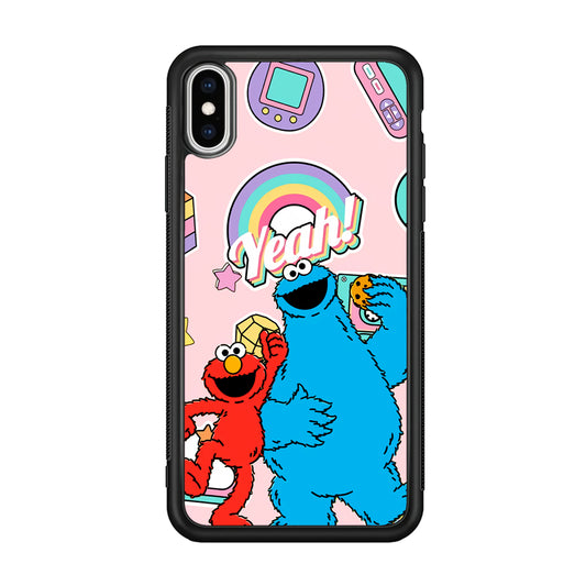 Elmo And Cookie Vintage Style iPhone XS Case