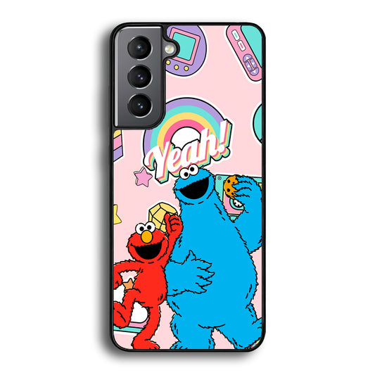 Elmo And Cookie Vintage Style Samsung Galaxy S21 Plus Case