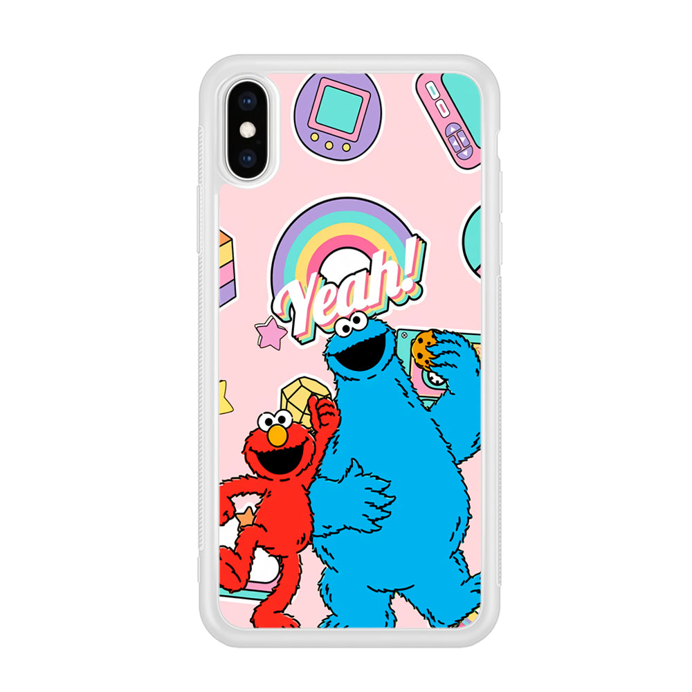 Elmo And Cookie Vintage Style iPhone XS Case