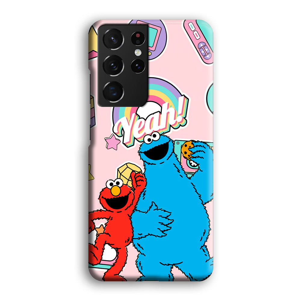 Elmo And Cookie Vintage Style Samsung Galaxy S21 Ultra Case
