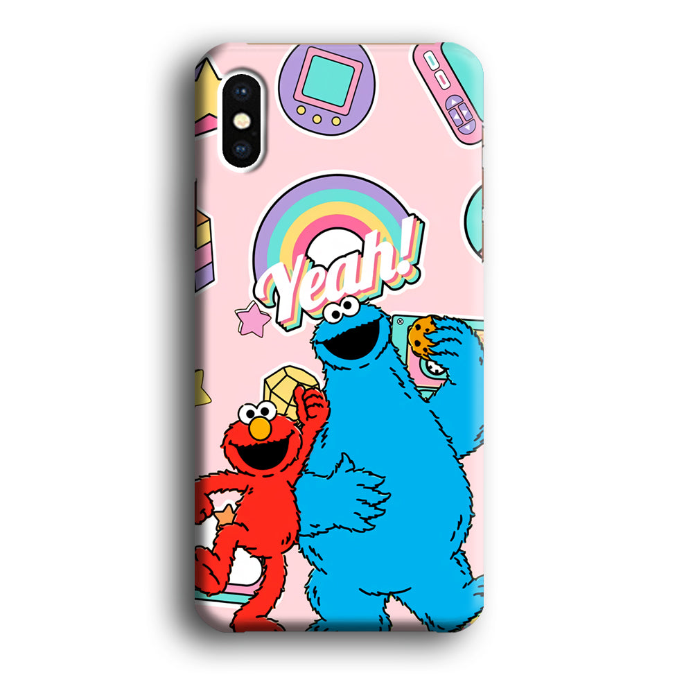 Elmo And Cookie Vintage Style iPhone XS Case