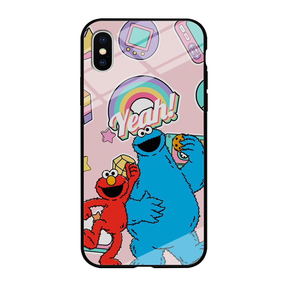 Elmo And Cookie Vintage Style iPhone XS Case
