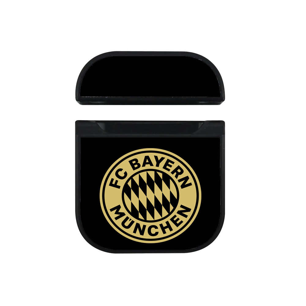 FC Bayern Munchen Gold Logo Hard Plastic Case Cover For Apple Airpods