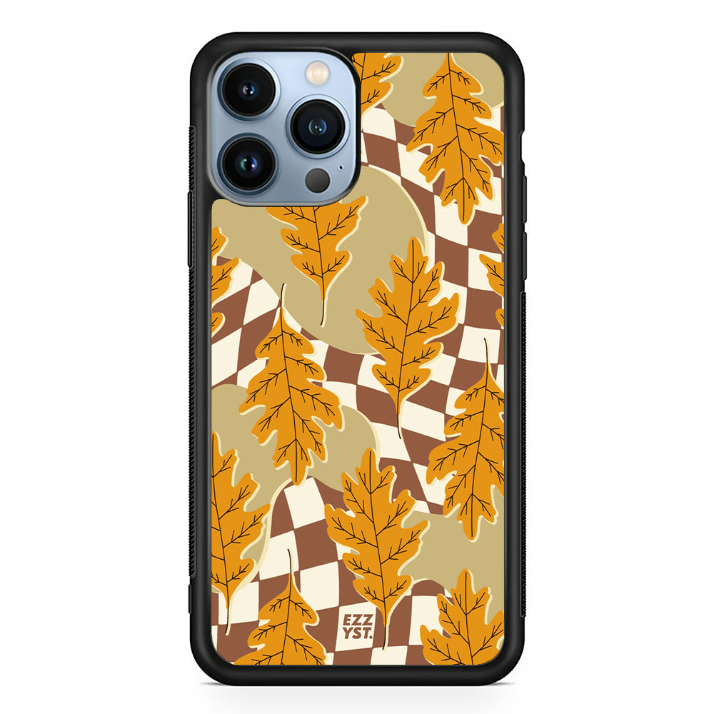 Falling Leaves Black Twig Spots Magsafe iPhone Case