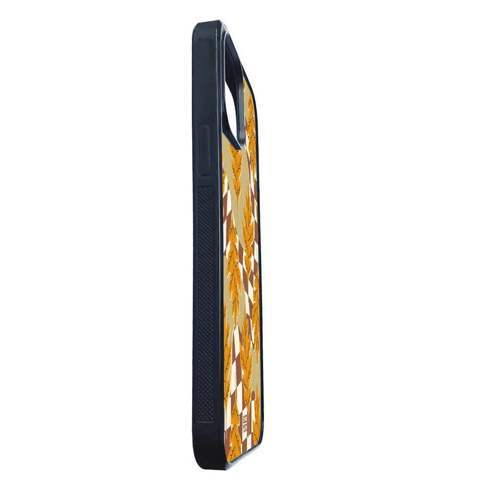 Falling Leaves Black Twig Spots Magsafe iPhone Case