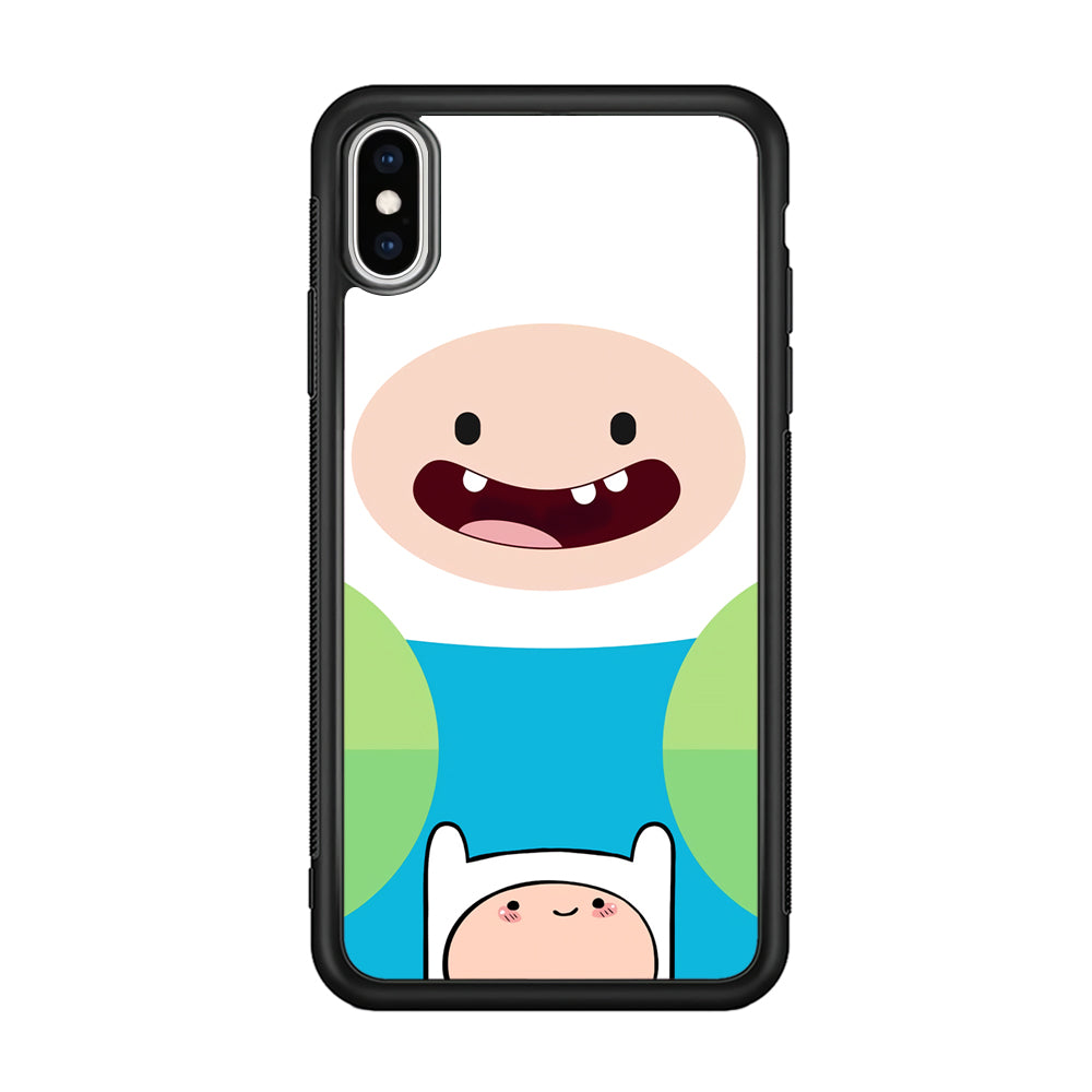 Fin Adventure Time Smiling Face iPhone XS Case